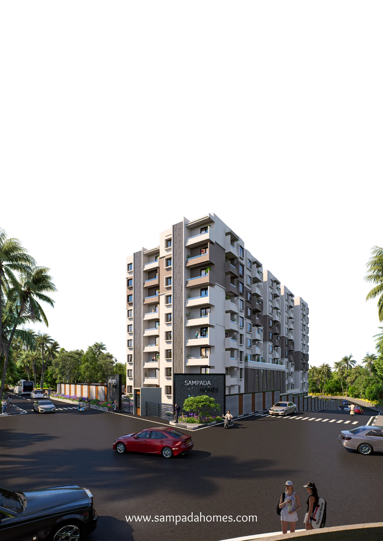 Original Gardens of Brindavanam daytime building render