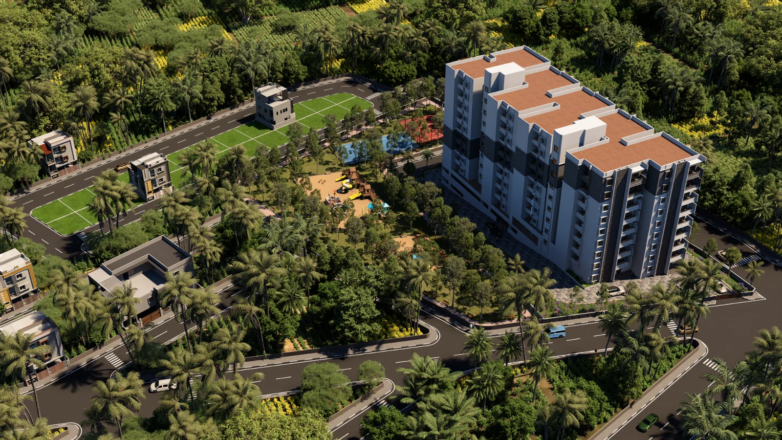 Gardens of Brindavanam neighbourhood perspective