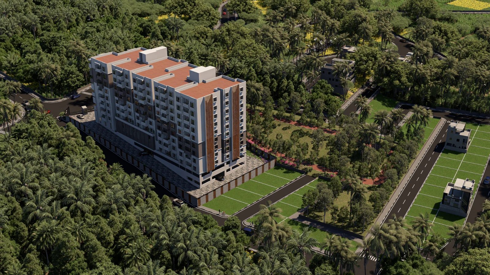 Gardens of Brindavanam reverse perspective