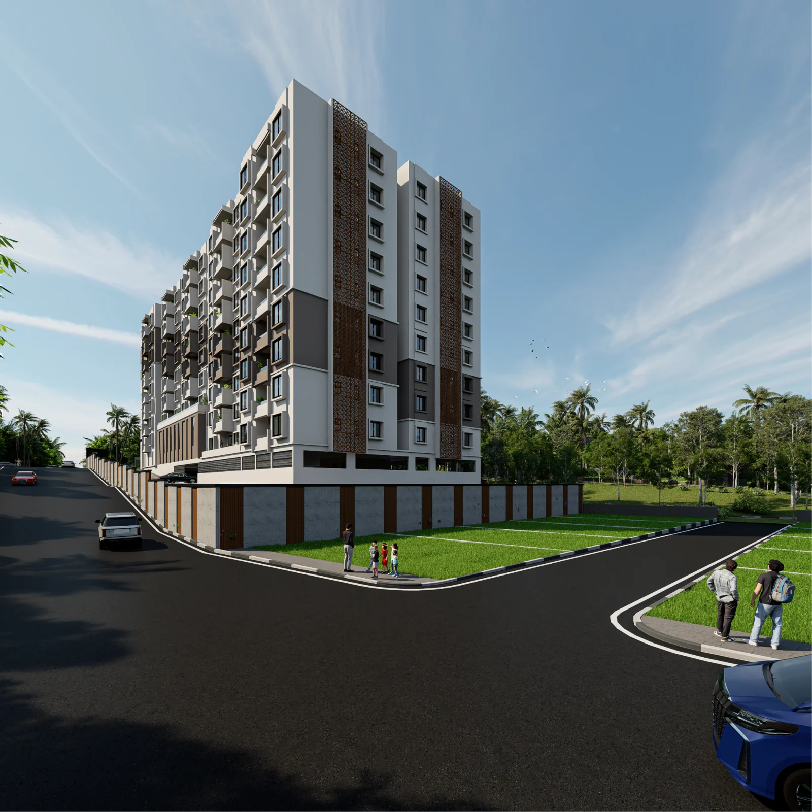 Gardens of Brindavanam street perspective